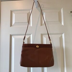 Brown leather bag